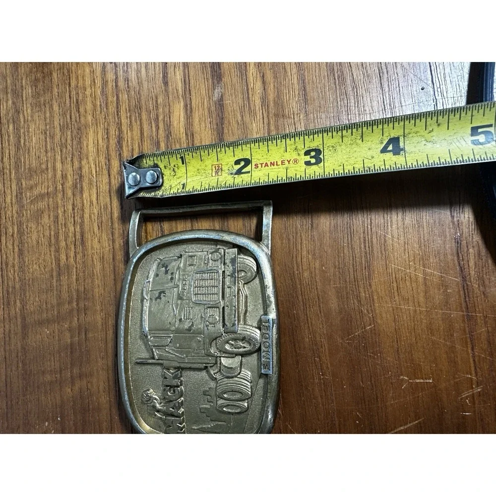 Vintage Mack F Model Semi Truck Bristol Pewter Belt Buckle